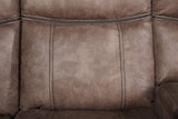 Sectional Sofa Manual Reclining USB Port Chocolate - Furniture Home Direct