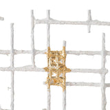 Iron Wall Decor - White / Gold - Furniture Home Direct