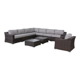 Outdoor Wicker Conversation Set With Cushions, All Weather - Furniture Home Direct