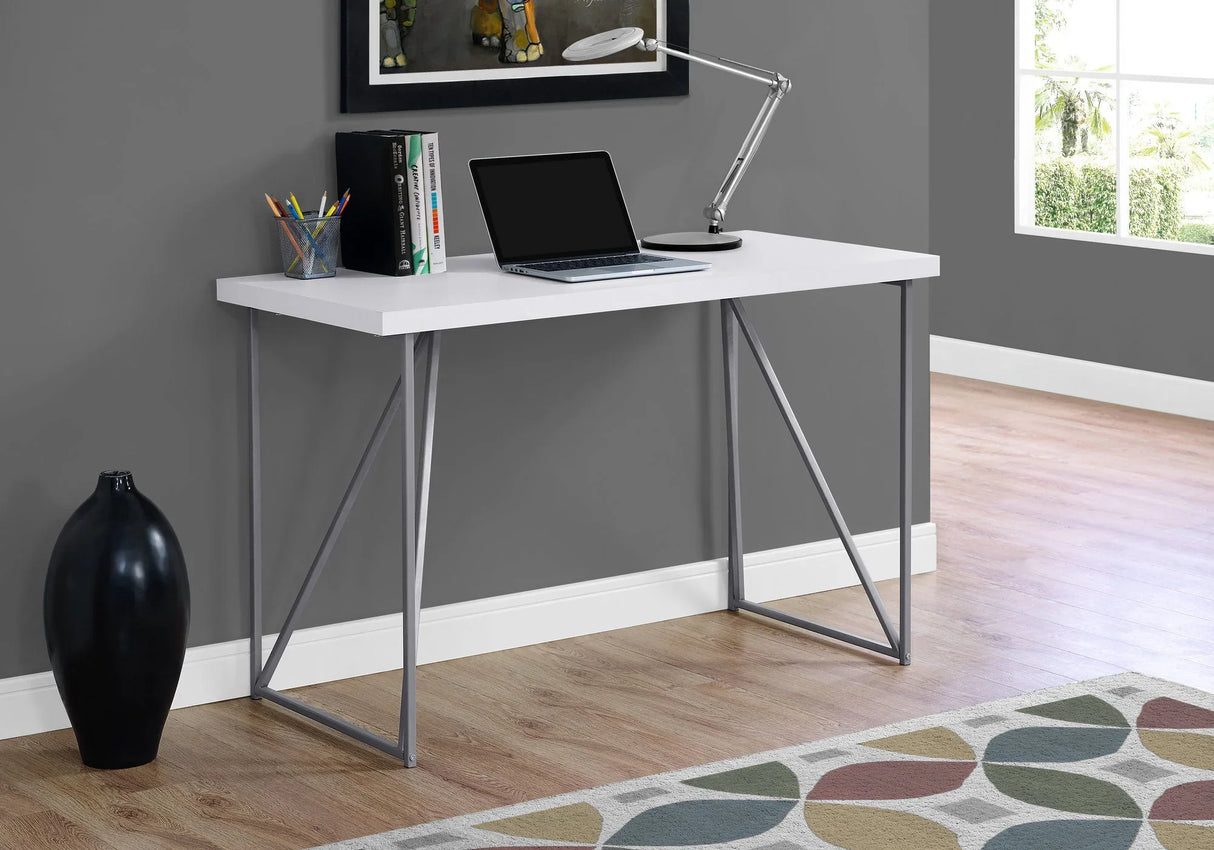Computer Desk For Home Office Laptop, Contemporary & Modern - White - Furniture Home Direct