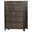 6 Drawer Dresser - Antique Brown - Furniture Home Direct