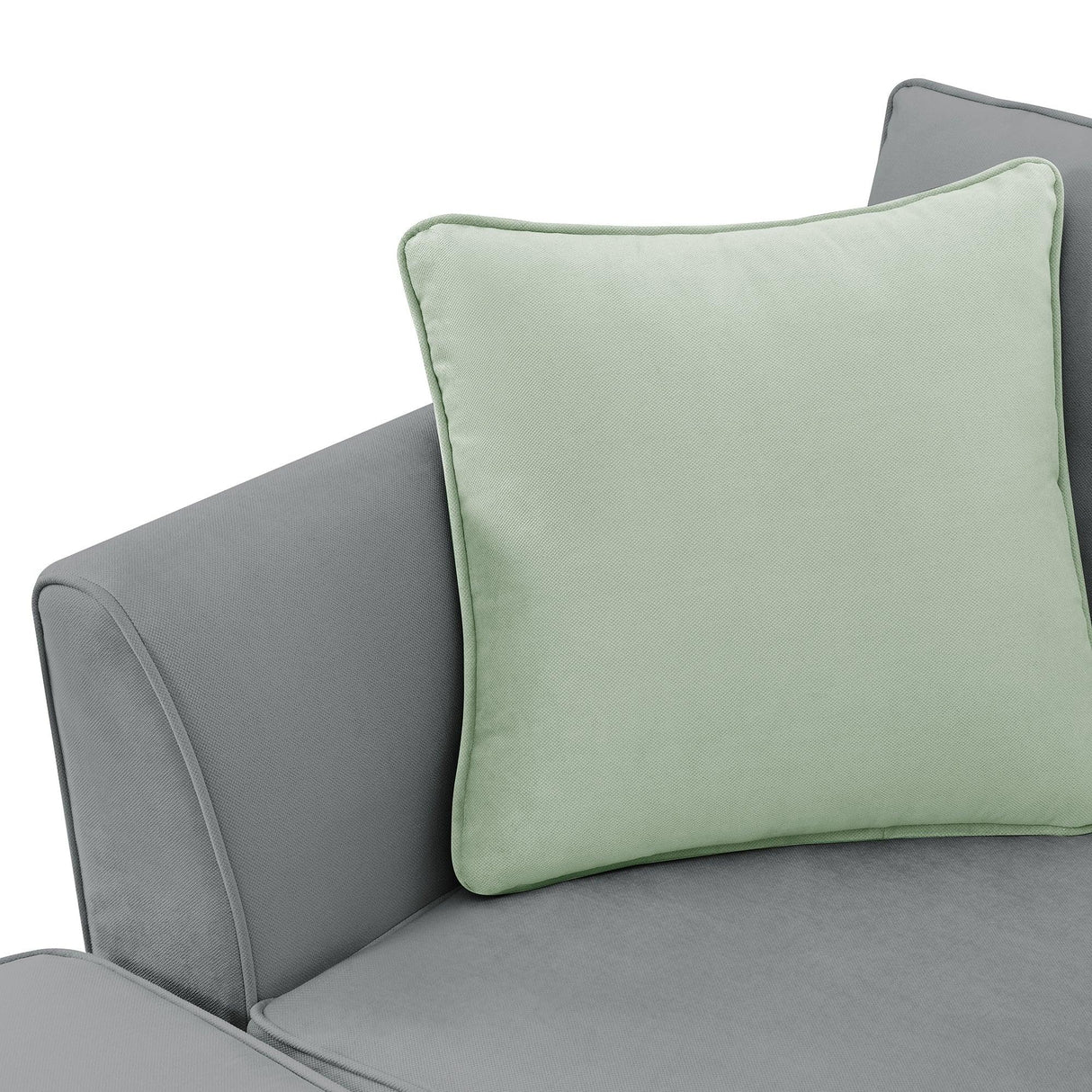 Sectional Sofa Modern Fabric Modular With Ottoman Grey - Furniture Home Direct
