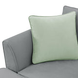 Sectional Sofa Modern Fabric Modular With Ottoman Grey - Furniture Home Direct