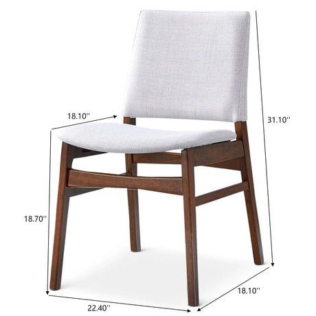 Gusto - Dining Chair (Set of 2) - Brown / Light Gray - Furniture Home Direct