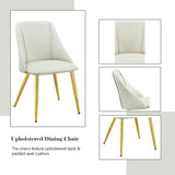 Gaines - Synthetic Leather Side Chair (Set of 2) - White - Furniture Home Direct