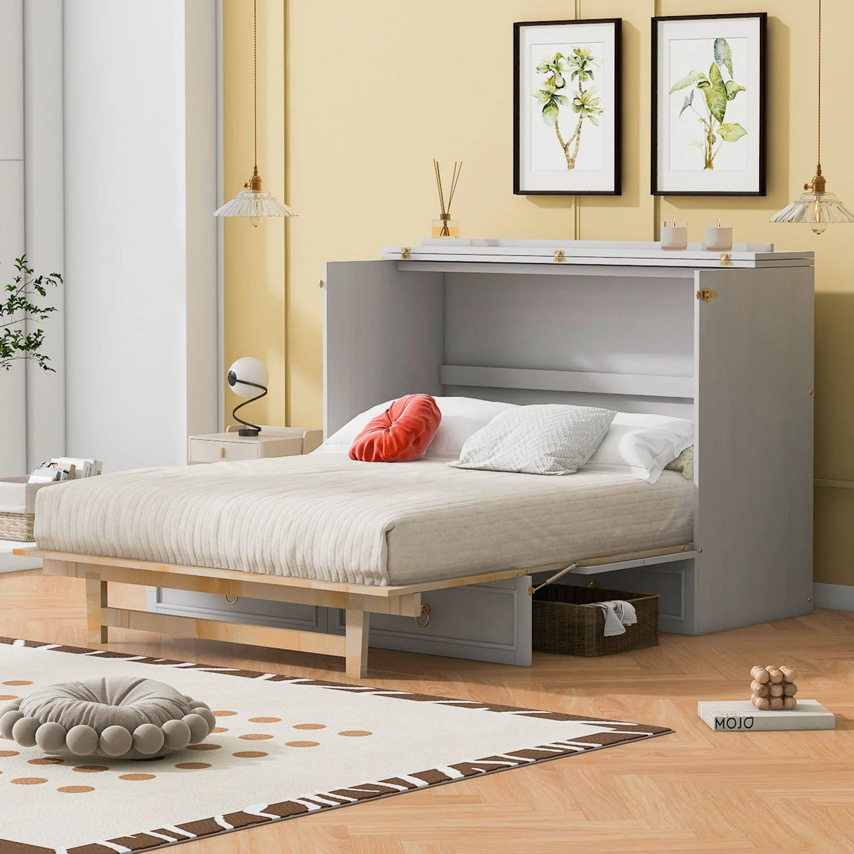 Murphy Bed With Large Drawers And Stylish Design - Furniture Home Direct