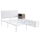 Platform Bed With 2 Tier Storage Shelves, Storage Cabinet - Furniture Home Direct