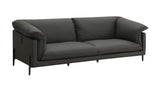 Tadi - Top Grain Leather Loveseat - Black - Furniture Home Direct
