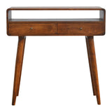Curved Chestnut Console Table - Furniture Home Direct