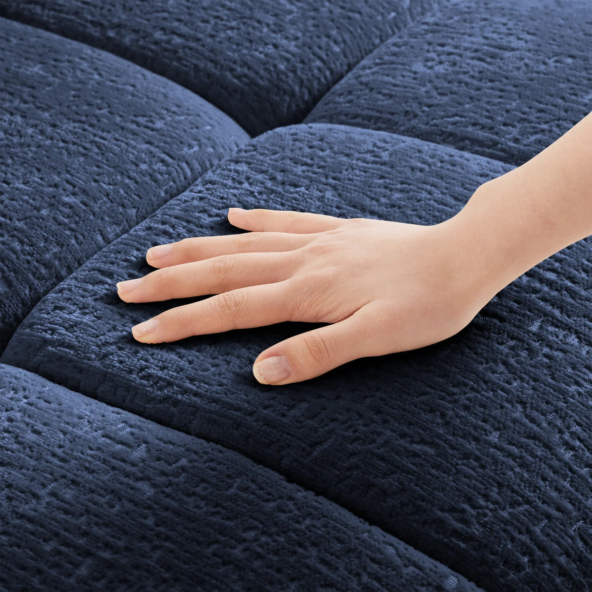 Chenille Sofa - Blue - Furniture Home Direct