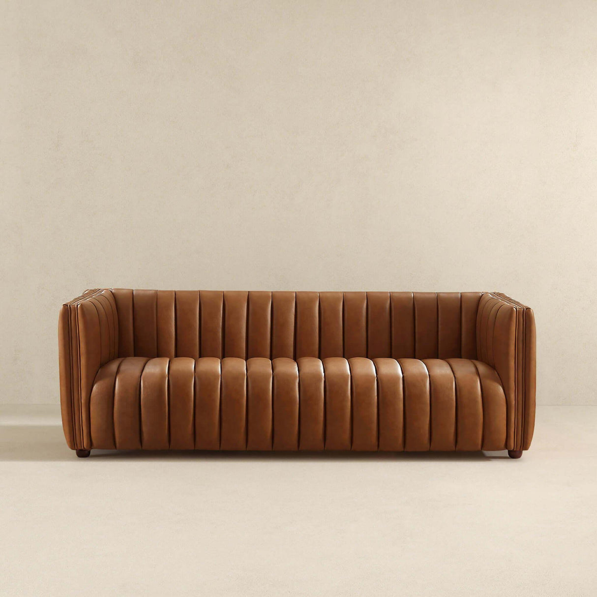 April - Mid-Century Modern Luxury Tight Back Boucle Couch - Furniture Home Direct