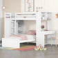 Loft Bed With A Stand Alone Bed, Shelves, Desk, And Wardrobe - Furniture Home Direct