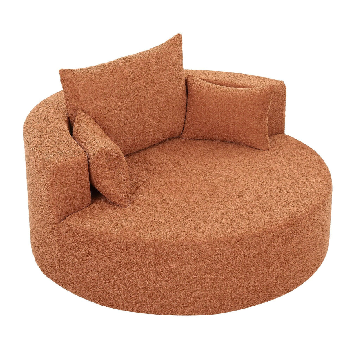 360° Swivel Accent Barrel Chair With 3 Removable Pillows For Living Room - Furniture Home Direct