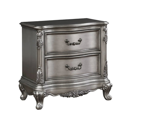 Ariadne - Nightstand - Antique Silver - Furniture Home Direct