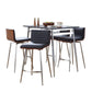 Marcel Mason - 5 Piece Swivel Contemporary Counter Height Dining Set - Furniture Home Direct