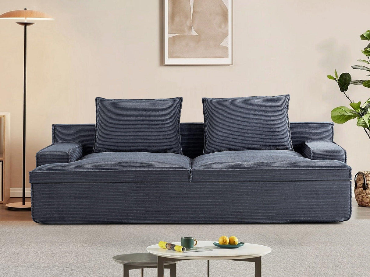 Nimbus - Oversized Full Foam 4 Seater Couch For Living Room Upholstered In Soft Corduroy, Wide Armrests - Furniture Home Direct