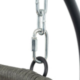 2 Persons Egg Chair with Stand - Gray - Furniture Home Direct