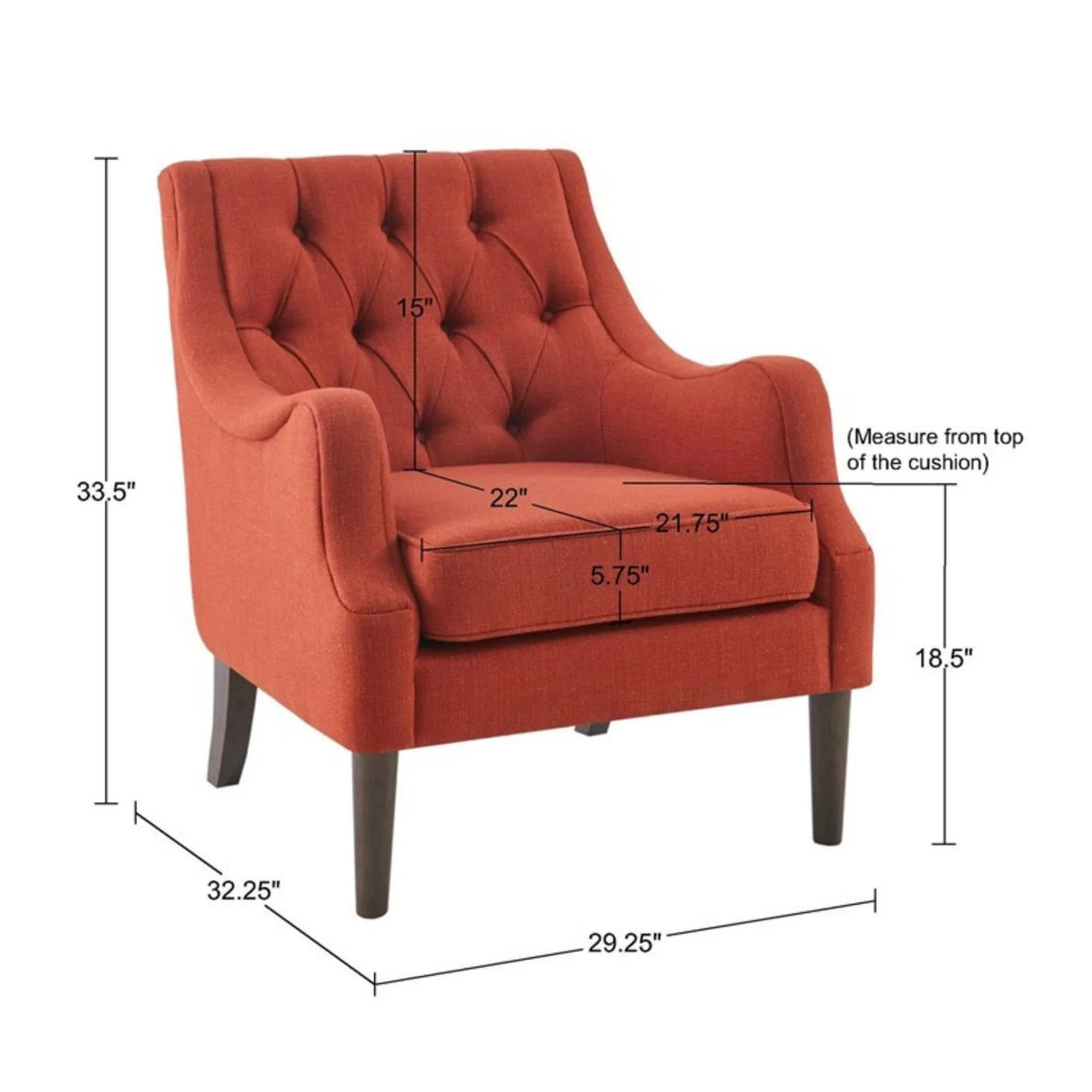Qwen - Button Tufted Accent Chair - Furniture Home Direct