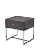 Iban - End Table - Gray Oak / Chrome - Furniture Home Direct
