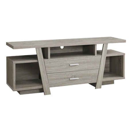 TV Stand, Console, Media Entertainment Center, Storage Drawers, Contemporary & Modern - Taupe - Furniture Home Direct