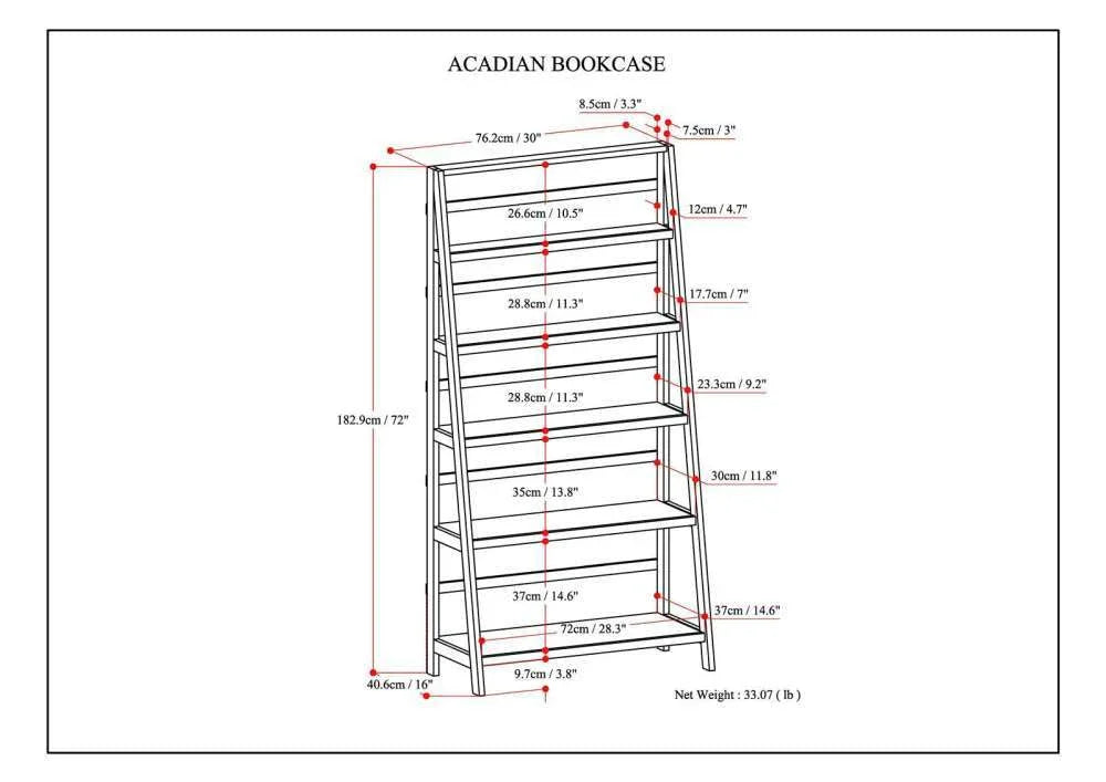 Acadian - Handcrafted Wide Bookcase - Furniture Home Direct