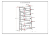 Acadian - Handcrafted Wide Bookcase - Furniture Home Direct
