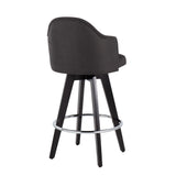 Ahoy - Contemporary Fixed Height Counter Stool With Round Footrest (Set of 2) - Furniture Home Direct