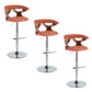 Gardenia - Mid Century Modern Adjustable Barstool With Swivel With Rounded T Footrest (Set of 2) - Furniture Home Direct