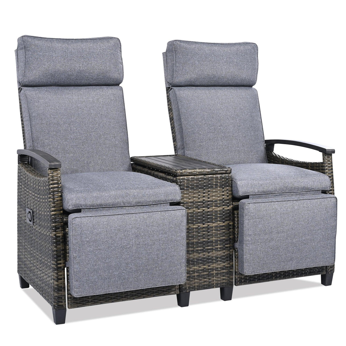 Outdoor Lounge Chair Set - Gray - Furniture Home Direct