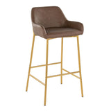 Daniella - Contemporary / Glam Fixed Height Bar Stool (Set of 2) - Furniture Home Direct