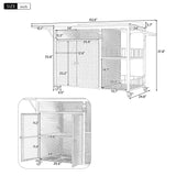 Outdoor Kitchen Island With Storage, Cooking Station, Grill Cart, Foldable Tabletop, And Bottle Opener - Dark Brown - Furniture Home Direct