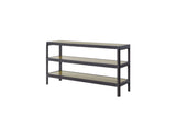 Console Table With Metal Insets - Black - Furniture Home Direct