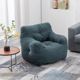 Soft Teddy Fabric Tufted Foam Bean Bag Chair With Teddy Fabric - Furniture Home Direct