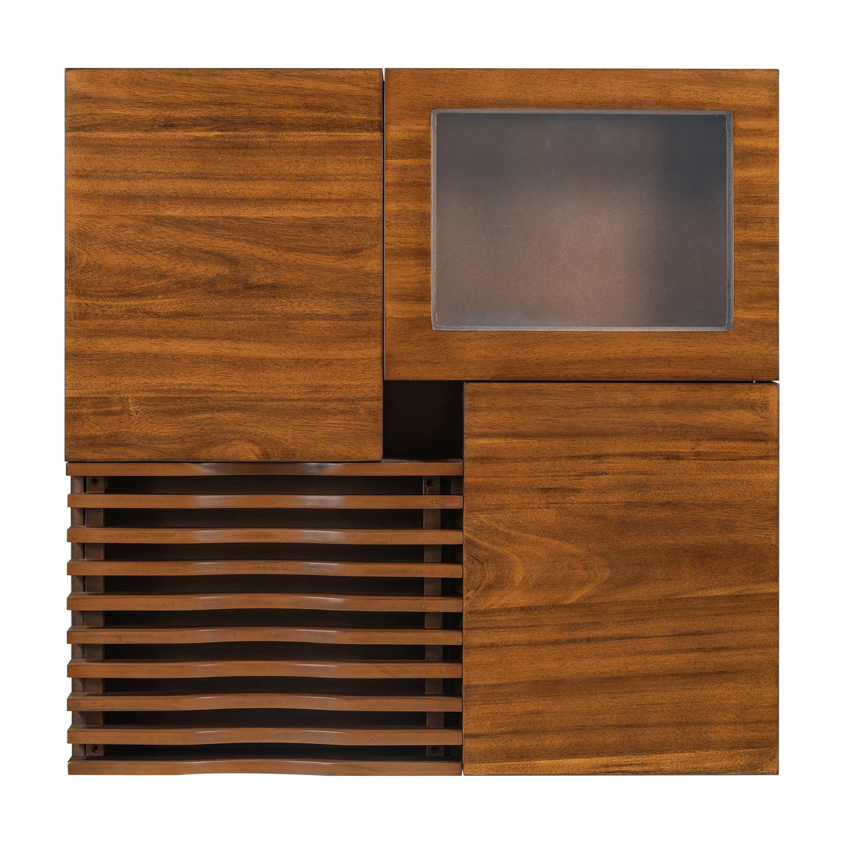Coffee Table With Storage Drawers And Glass Top Brown - Furniture Home Direct