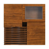 Coffee Table With Storage Drawers And Glass Top Brown - Furniture Home Direct