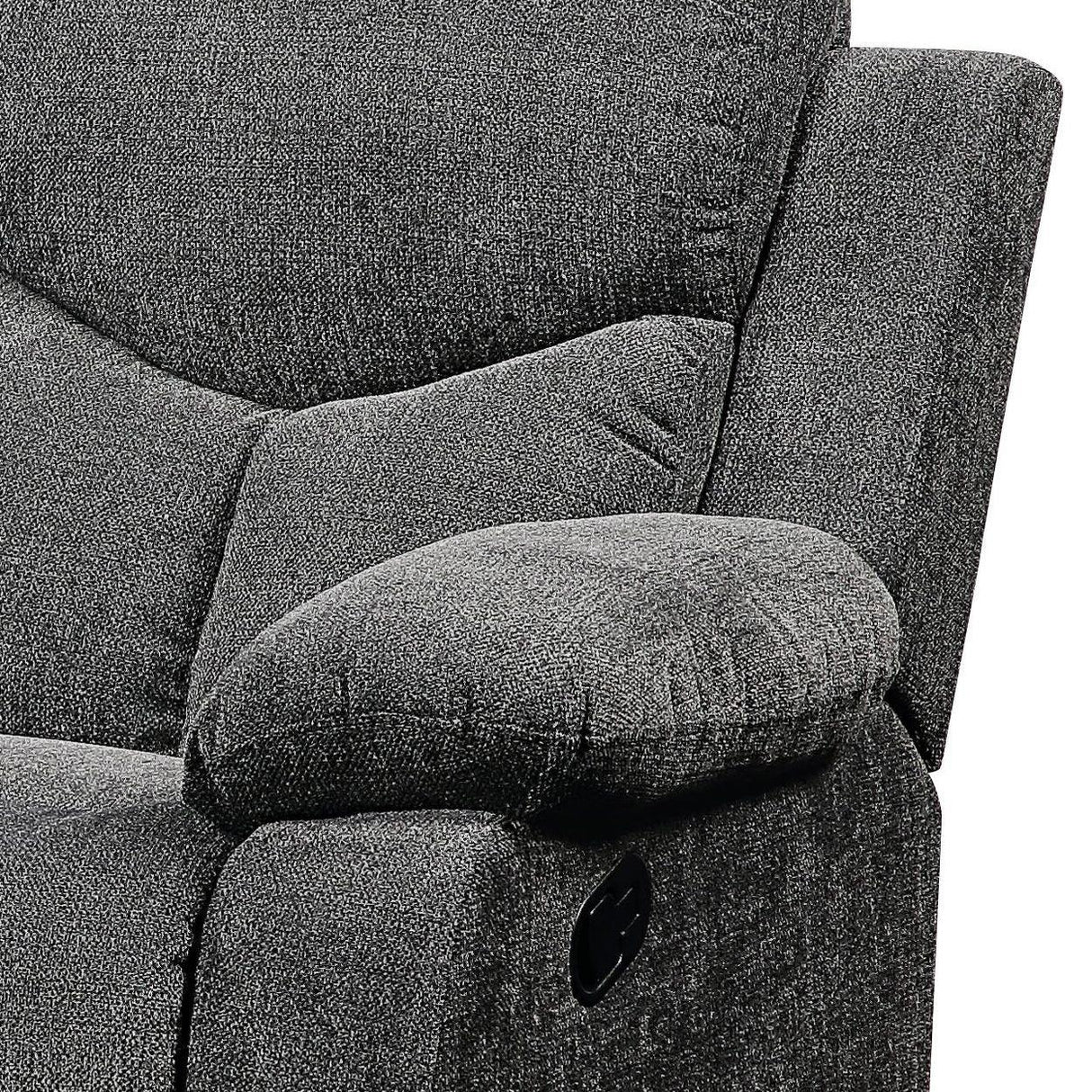 Kalen - Chenille Sofa With Drop Down Table - Gray - Furniture Home Direct