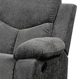 Kalen - Chenille Sofa With Drop Down Table - Gray - Furniture Home Direct