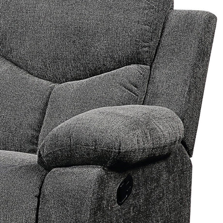 Kalen - Chenille Sofa With Drop Down Table - Gray - Furniture Home Direct