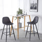 Velvet Barstool With Back (Set of 2) - Furniture Home Direct