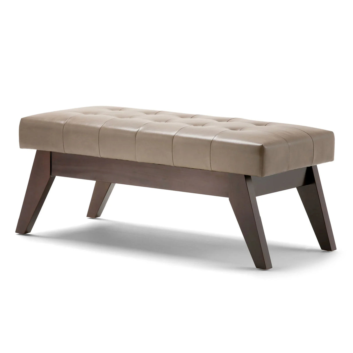 Draper - Upholstered Mid Century Tufted Ottoman Bench - Furniture Home Direct