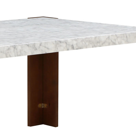 Hettie - Dining Table With Engineered Stone Top - Brown - Furniture Home Direct