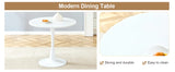 Dining Set Modern Round Table with Four Chairs White - Furniture Home Direct