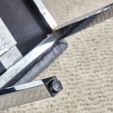 Dining Chairs Tufted Back Chrome Legs Charcoal Gray - Furniture Home Direct