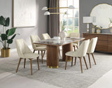 Willene - Ceramic Top Dining Table - Walnut - Furniture Home Direct