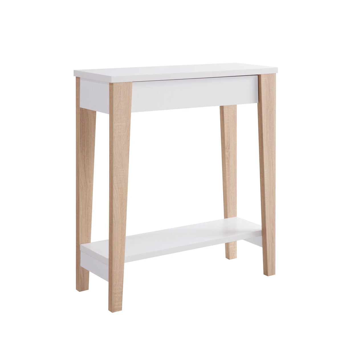 Modern Two Toned Console With Two Shelves - Furniture Home Direct