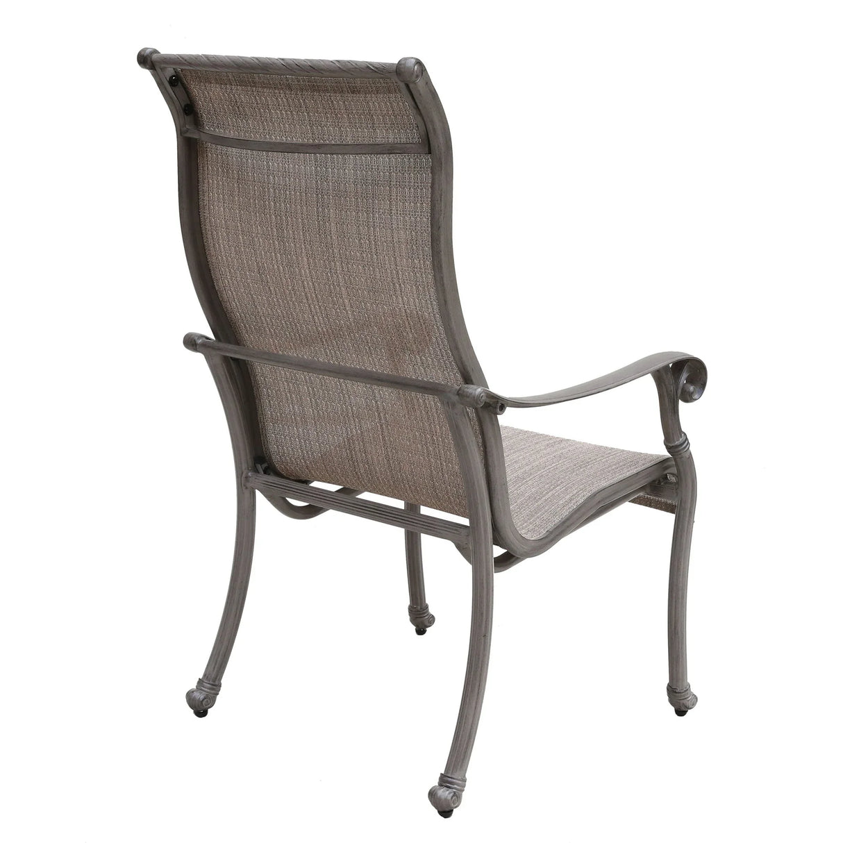 Outdoor All-Weather Sling Dining Chairs (Set of 2) - Gray - Furniture Home Direct