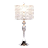 Ashland - Contemporary Table Lamp Round Clear Crystal Beads (Set of 2) - Polished Nickel - Furniture Home Direct