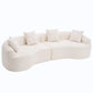 4 Seater Sofa With Chenille Fabric, 30D, 60 Hardness Full Sponge, 4 Pillow For Living Room, Home Furniture Sleeper Sectional Sofa For Apartment - Furniture Home Direct