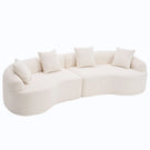 4 Seater Sofa With Chenille Fabric, 30D, 60 Hardness Full Sponge, 4 Pillow For Living Room, Home Furniture Sleeper Sectional Sofa For Apartment - Furniture Home Direct