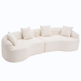 4 Seater Sofa With Chenille Fabric, 30D, 60 Hardness Full Sponge, 4 Pillow For Living Room, Home Furniture Sleeper Sectional Sofa For Apartment - Furniture Home Direct